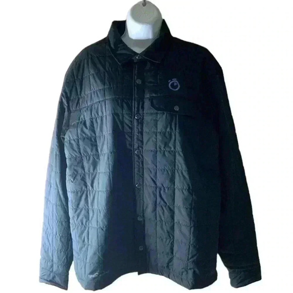 Eddie Bauer Quilted Puff Jacket Women's Size Medium Front Snap Button Pockets - Picture 3 of 10